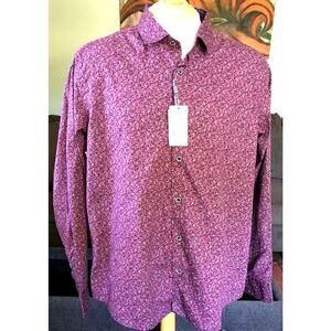 New Ike by Ike Behar Shirt Floral Size L Stretch